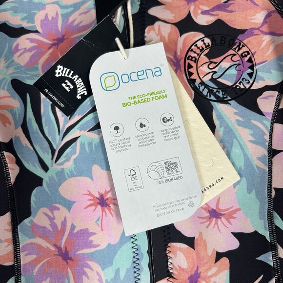 BILLABONG Wetsuit Women's Size XL US 10 2/2 Salty Dayz L/S Spring Suit PHP6 - Picture 6 of 12